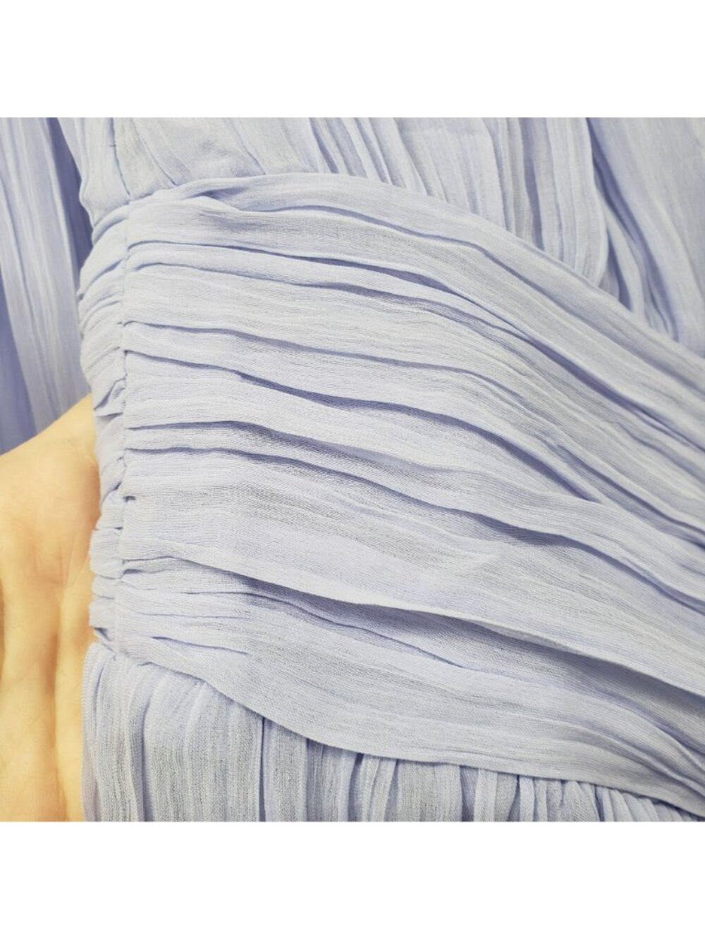 NEW Ba&sh $495 Lilac Purple Chiffon Elastic Waist Blouson Mini Dress Wedding - Picture 10 of 15